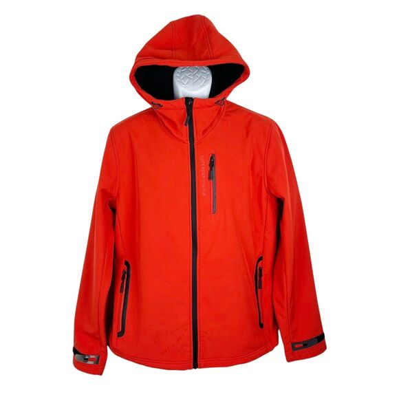 Superdry Jacket Men Large Red Black Zip Up Windbreaker Honeycomb Lined Outdoor - Picture 1 of 16